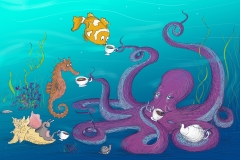 tea party with octopus