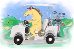 Horse on a Golf Course